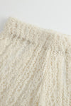 SWAYING/KNIT Hollow Flower Style Straight Pants SW23AW3B44 White